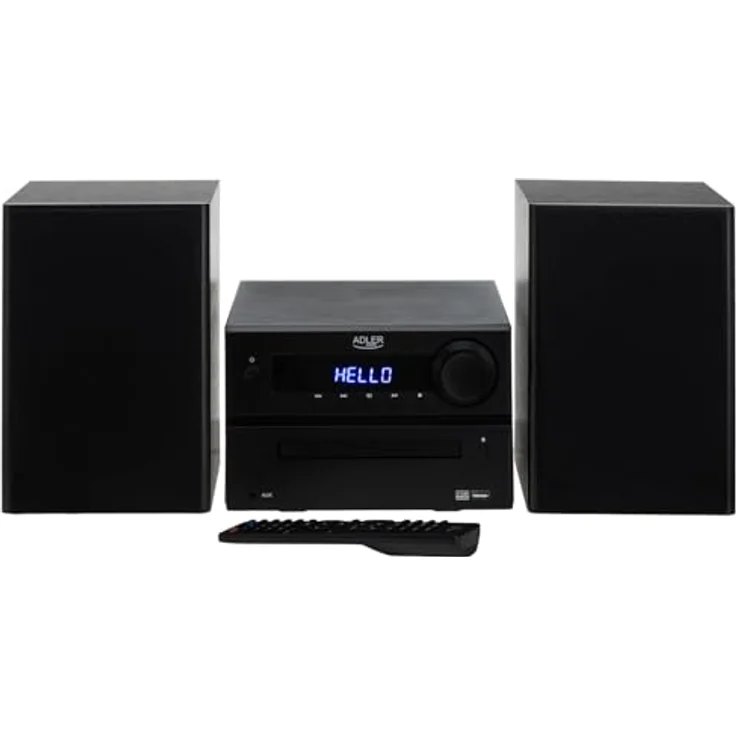 Adler AD 1917 Hi-Fi-Tower, Bluetooth/CD/USB/UKW-Radio mit 50 W RMS, schwarz – Bild 1