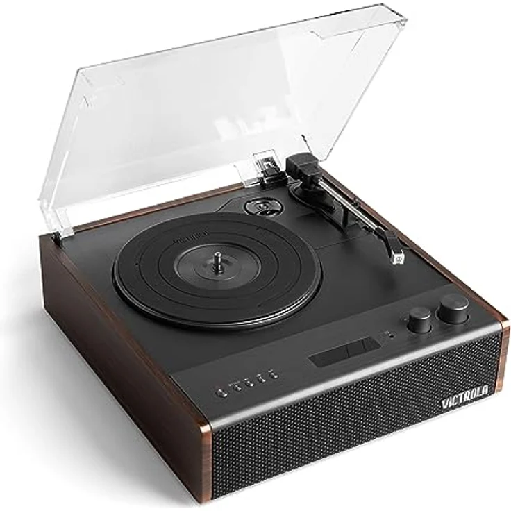 Victrola Eastwood Signature Bluetooth Plattenspieler mit Dreigang-Plattenspieler und austauschbarer Audio-Technica-Kartusche | Espresso – Bild 2