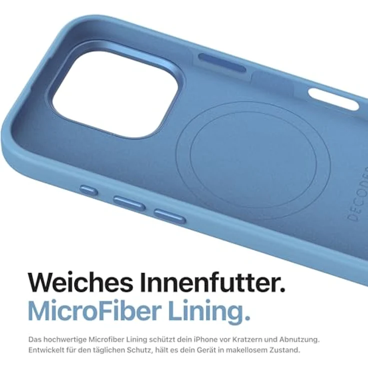 Decoded AntiMicrobial Silicone Backcover Case mit MagSafe für iPhone 16 Pro Max - Blau, Smartphone Hülle – Bild 9