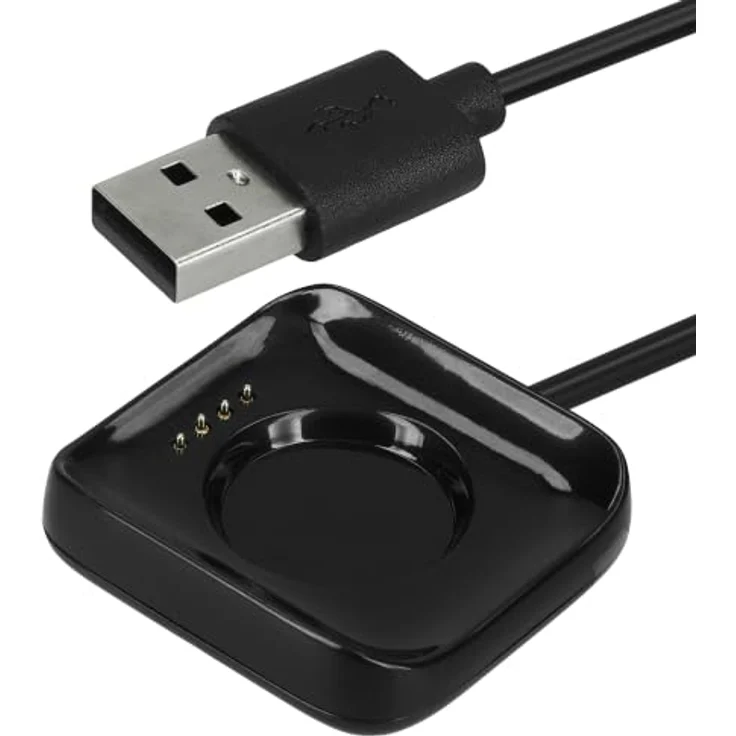 kwmobile Smartwatch Ladekabel für Oppo Watch 1 (46mm), 100 cm USB Aufladekabel in Schwarz, ideal als Ersatz- und Reiseladekabel – Bild 1
