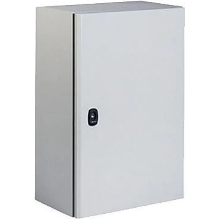 Schneider Electric Gehäuse Spacial 3D 800x800x300mm, Serverschrank, Grau mit IP66 Schutzart, doppeltem Rückstell-Faltklappen-System und Aluminiumscharnierbolzen