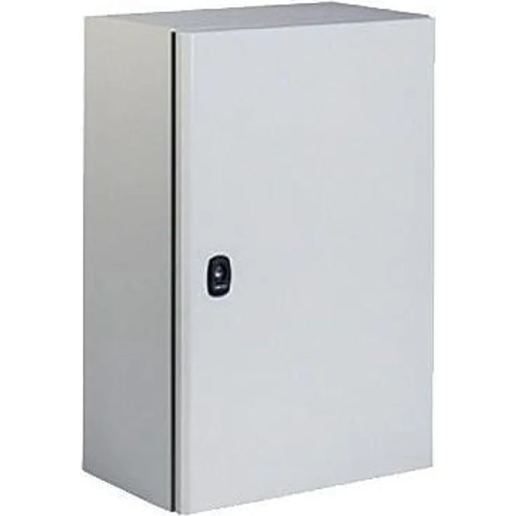 Schneider Electric Gehäuse Spacial 3D 800x800x300mm, Serverschrank, Grau mit IP66 Schutzart, doppeltem Rückstell-Faltklappen-System und Aluminiumscharnierbolzen