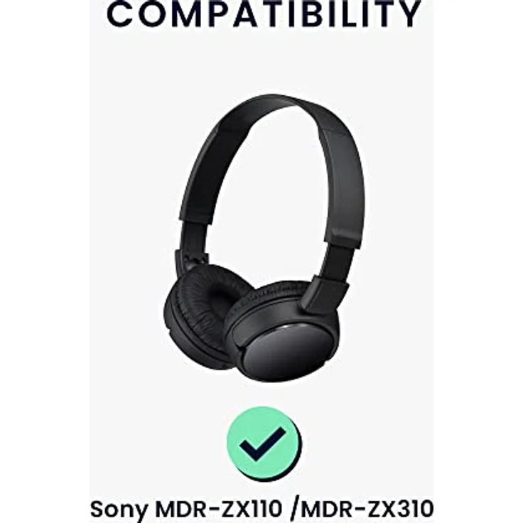 kwmobile 2x Ohr Polster für Sony MDR-ZX110 / MDR-ZX310 Ohrpolster - Kunstleder Polster für Over Ear Headphones – Bild 2