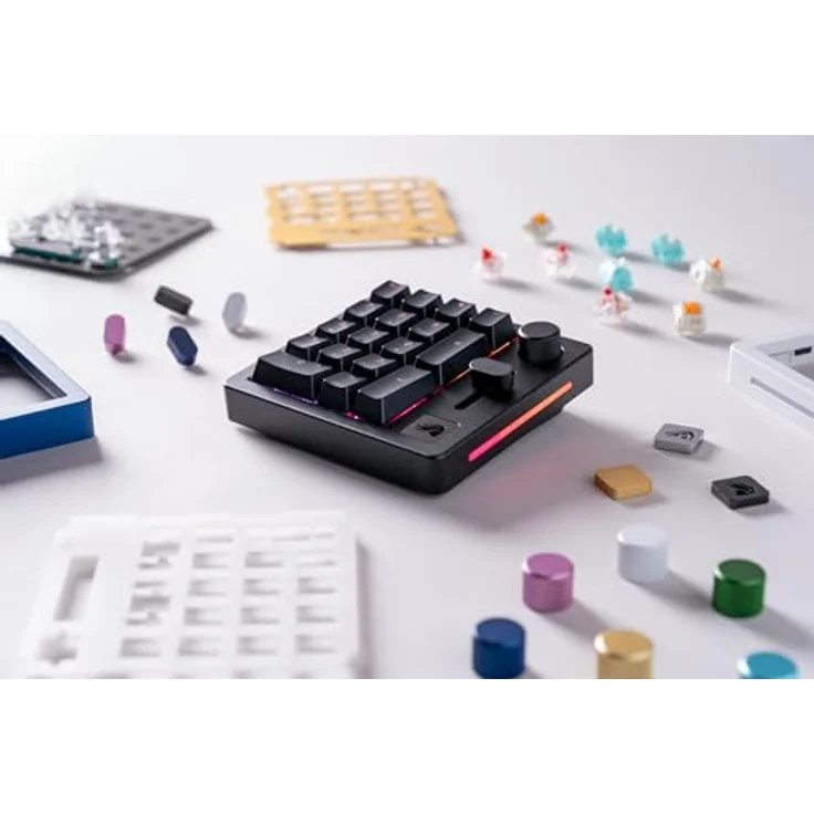 Glorious Gaming GMMK Macro Numpad – Bluetooth, Aluminium, programmierbar, RGB-Beleuchtung, lineare Schalter, 18x Doubleshot-ABS-Kappen – Schiefer – Bild 5