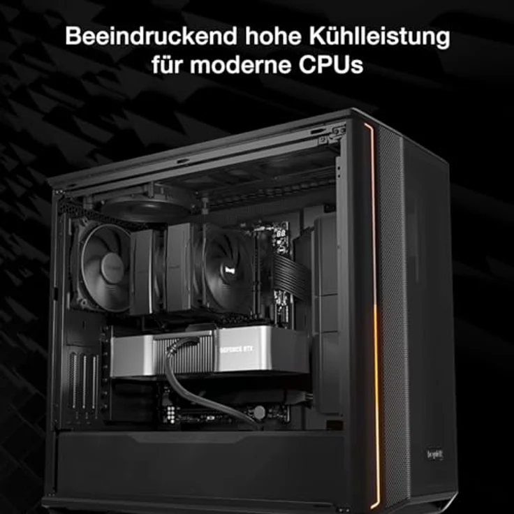 be quiet! Pure Rock Pro 3 CPU-Kühler - Leistungsstarker Kühlkörper mit 2x 120-mm-PWM-Lüftern, schwarz – Bild 2