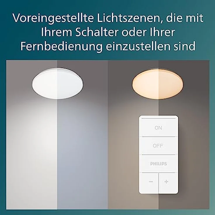 PHILIPS Izso All-in-One Deckenleuchte inkl. Fernbedienung (40 W), dimmbare LED Leuchte mit allen Weißtönen – Bild 5