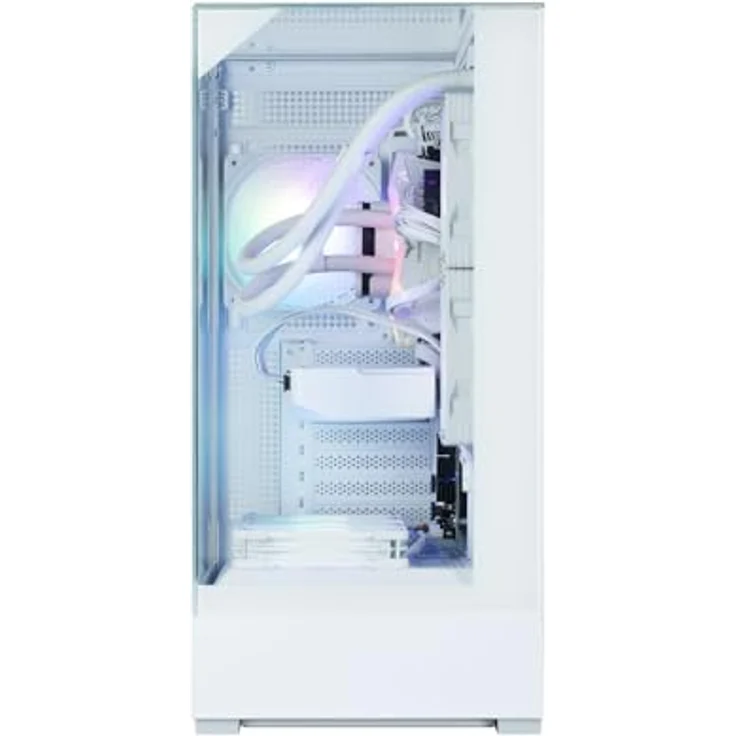 Zalman P40 Prism, Medium Tower PC-Gehäuse mit drei gehärteten Glas-Panels, weiß – Bild 4