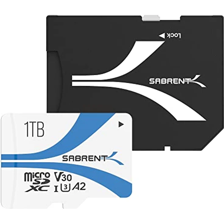 SABRENT Micro SD Karte 1TB V30, SD Karte UHS-I A2, speicherkarte MicroSDXC, Class 10, U3, Full HD & 8K UHD Karte, Biz zu 100MB/s für professionelle Fotografen, Videofilmer, Vloggers (SD-MQ30-1TB) – Bild 1