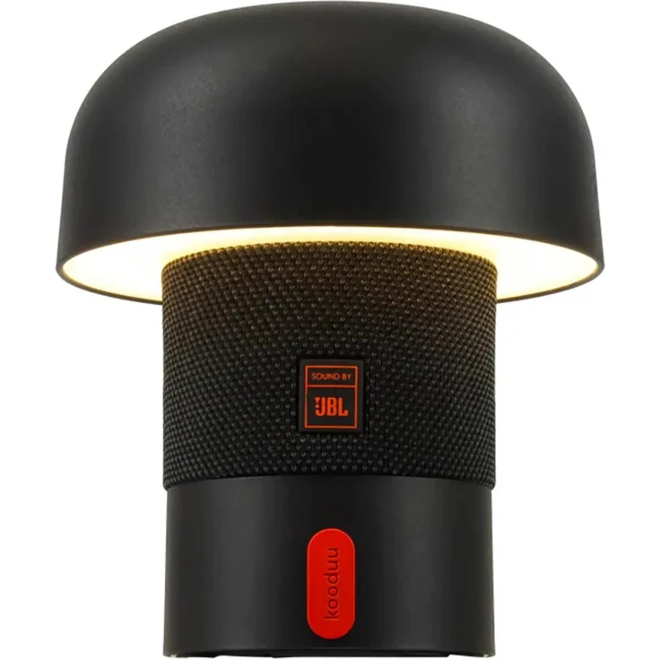 Kooduu Sensa Play Mini, Bluetooth Lautsprecher mit JBL Signature Sound und integrierter LED-Beleuchtung, Akkubetrieb, Anthrazit