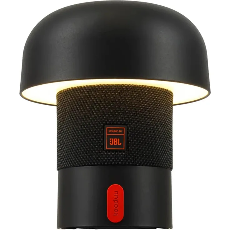 Kooduu Sensa Play Mini, Bluetooth Lautsprecher mit JBL Signature Sound und integrierter LED-Beleuchtung, Akkubetrieb, Anthrazit