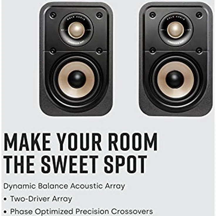 Polk Audio Signature Elite ES15 hochauflösende Regallautsprecher fürs Heimkino, Stereo Lautsprecher, Surround Boxen, Hi-Res zertifiziert, kompatibel mit Dolby Atmos und DTS:X (Paar), Weiß – Bild 5