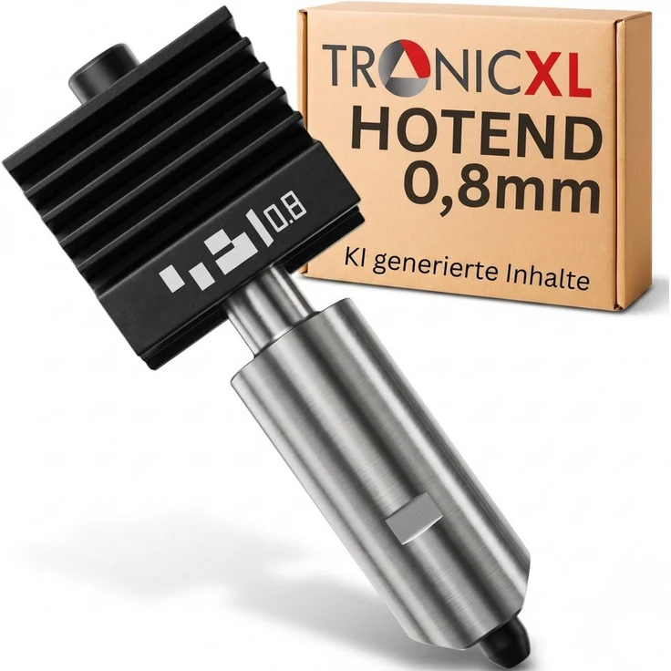 TronicXL 3D-Drucker P2S H2S H2D, Hotend mit 0,8mm gehärteter Stahl-Düse für Bambu Lab, schneller Werkzeugwechsel und hohe Detailtreue