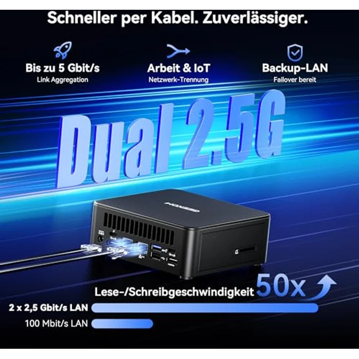 GEEKOM AI Mini PC IT13 Max mit Intel Core Ultra 9 185H, 24 GB RAM, 500 GB SSD, Wi-Fi 7 & USB4 – Bild 8