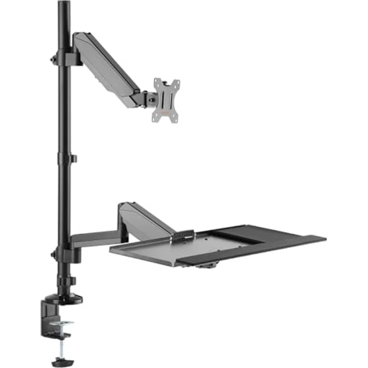 my wall HL63L Monitor-Tischhalterung 43,2 cm (17) - 81,3 cm (32) Schwarz Höhenverstellbar, Neigbar, Schwenkbar – Bild 3