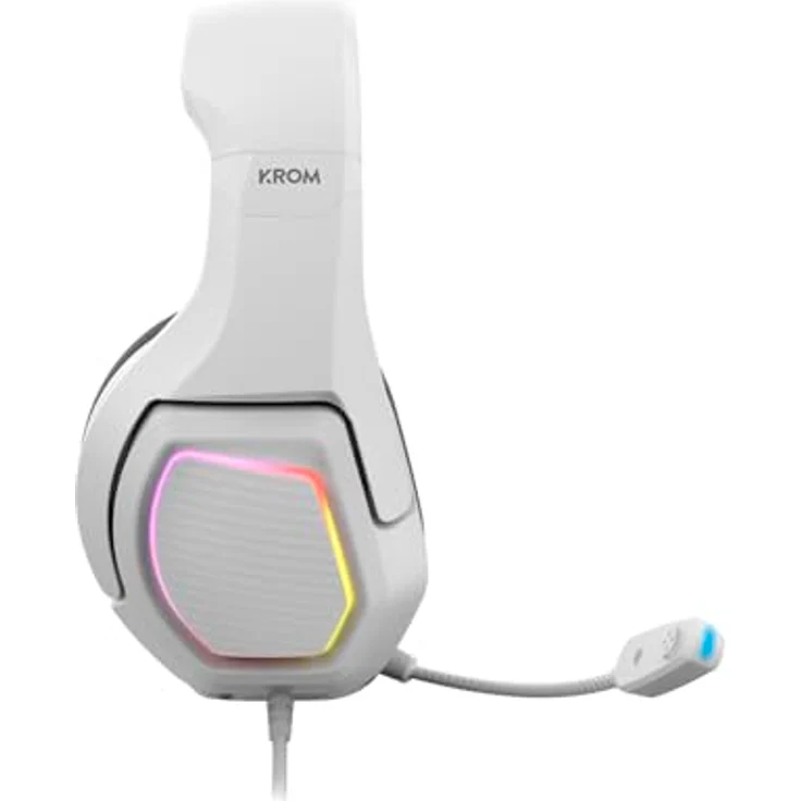 KROM KOPA 7.1 Gaming-Headset mit RGB-Beleuchtung, virtuellem 7.1-Sound, weiß – Bild 3