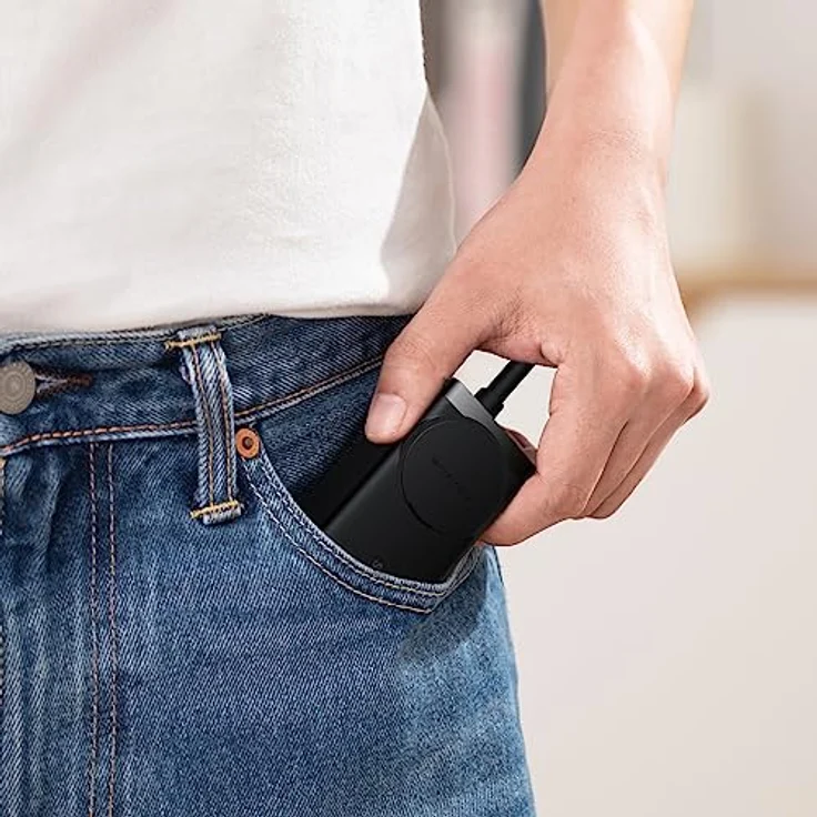 Baseus GaN3 Pro Desktop Powerstrip (65 W), USB Ladegerät mit 2x USB-C, 2x USB-A und 1x AC-Steckdose, Schwarz – Bild 7