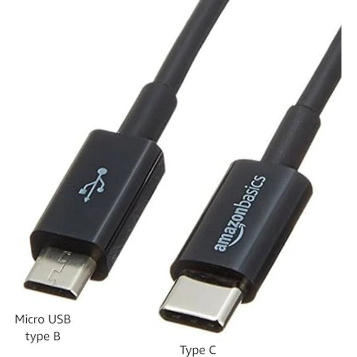 AmazonBasics - Verbindungskabel, USB Typ C auf Micro-USB Typ B, USB 2.0, 15,2 cm, Schwarz – Bild 3