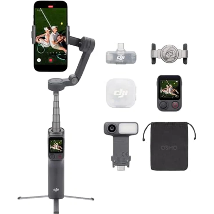 DJI Osmo Mobile 8P Creator Combo, Smartphone-Gimbal mit 3-Achsen-Stabilisierung und 10 Stunden Akkulaufzeit – Bild 1