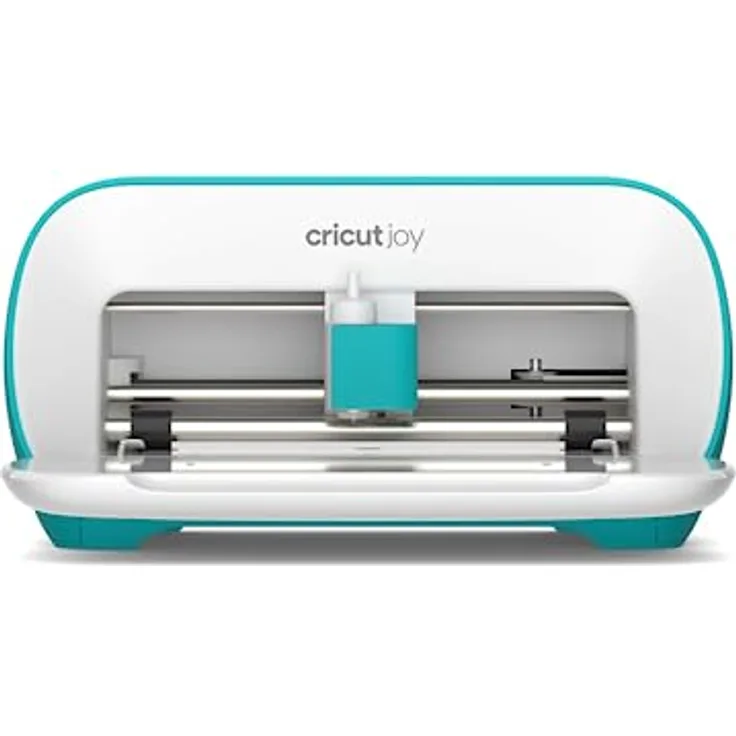 Cricut Joy, Elektronische Schneide- und Zeichenmaschine, Max. Schnittbreite 11,4 cm, Max. Schnittlänge 16,5 cm, Blau-Weiß, Bluetooth, für Android und iOS