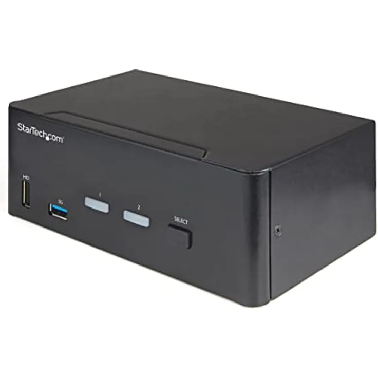 StarTech.com 2-Port Dual Monitor HDMI KVM-Switch - 4K 60Hz UHD HDR - Desktop 4K HDMI 2.0 KVM-Switch mit 2-Port USB 3.0 Hub (5 Gbit/s) und 4X USB 2.0 HID, Audio - Hotkey-Switching - TAA (SV231DHU34K6)