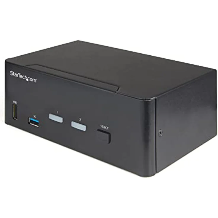 StarTech.com 2-Port Dual Monitor HDMI KVM-Switch - 4K 60Hz UHD HDR - Desktop 4K HDMI 2.0 KVM-Switch mit 2-Port USB 3.0 Hub (5 Gbit/s) und 4X USB 2.0 HID, Audio - Hotkey-Switching - TAA (SV231DHU34K6) – Bild 1