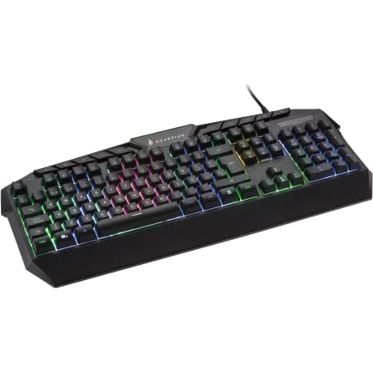 SureFire Kingpin Gaming Tastatur, Multimedia Keyboard mit RGB-Hintergrundbeleuchtung, 25 Anti-Ghosting-Tasten, USB, spanisches QWERTY-Layout – Bild 2
