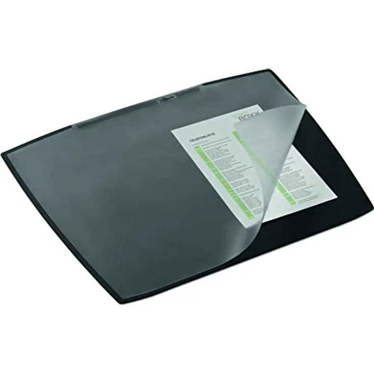 Durable Schreibunterlage Artwork (mit transparenter Abdeckung, 650 x 520 mm) schwarz, 720101