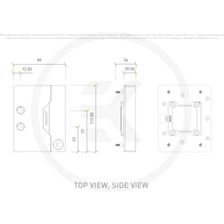 EK Quantum Velocity²D-RGB Wasserkühlung für AMD AM5 Socket, 5 Zoll, Nickel und Kupfer, 12V DC, 4-polig Anschluss, Desktop & Server – Bild 4
