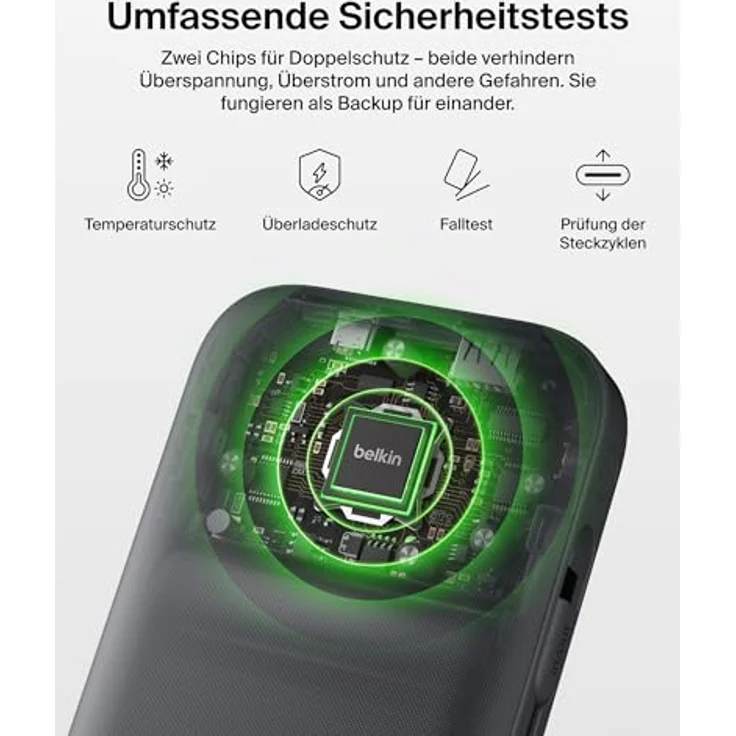 Belkin BOOST Charge Laptop Power Bank 27.000mAh, 240W, USB-C mit Kabel, für bis zu 3 Geräte, digitale Ladestatusanzeige, Handgepäck zugelassen – Bild 7