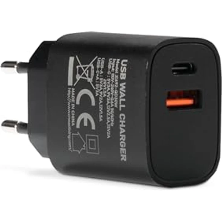 TechniSat USB-C Netzteil 2 Port Schnellladegerät, 30W USB-C und 18W USB-A Ausgang, kompakt und leicht, Schwarz – Bild 2