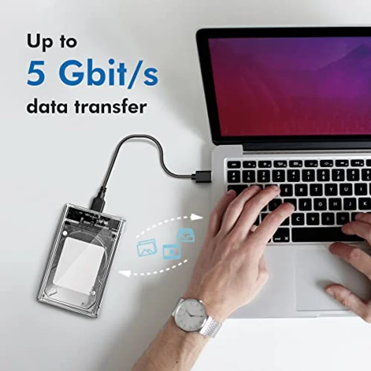 LogiLink USB 3.0 Festplattengehäuse für 2,5" HDD/SSD bis 16TB, Windows/MacOS/Chrome OS/Linux – Bild 2