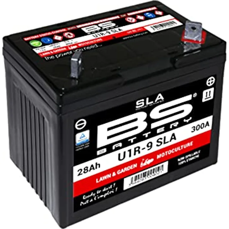 BS Battery SLA Wartungsfreie AGM-Batterie U1R-9, werkseitig aktiviert, benutzungsfertig, hohe Vibrationsfestigkeit, niedrige Gasemissionen