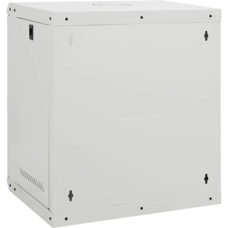vidaXL 12U Wand Netzwerkschrank, Serverschrank Wandmontage, 19" Wandgehäuse Rack Server Schrank, Wandschrank Datenschrank Abschließbar, IP20 in Schwarz – Bild 5