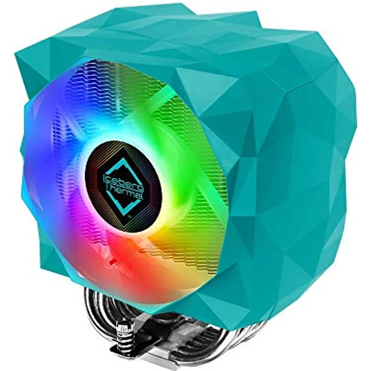 Iceberg Thermal IceSLEET X6 Intel & AMD Doppel Tower Hochleistungs-CPU-Kühler 6 Kupfer-Heatpipes, vernickelt, adressierbar, RGB ARGB 120 mm PWM-Lüfter – Bild 1
