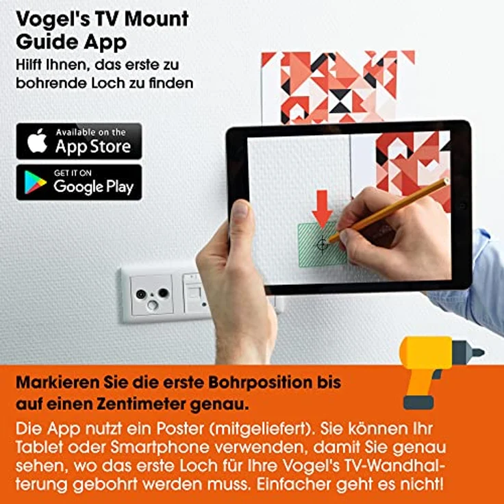 Vogel's THIN 425 TV Wandhalterung für 66-140 cm (26-55 Zoll) Fernseher, schwenkbar und neigbar, max. 18 kg, Vesa max. 400 x 400, schwarz – Bild 5