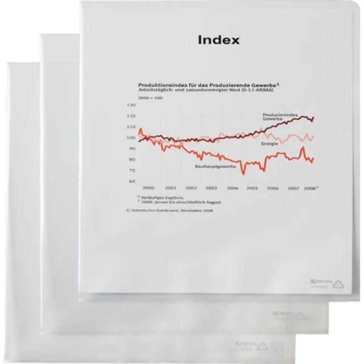REXEL Aktenordner Sichthülle/Aktenhülle A4 PVC glasklar Hartfolie, PA=50Stk. – Bild 2