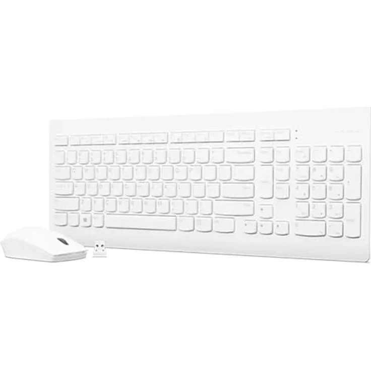Lenovo 510 Wireless Combo (US) (Eng. Int., Kabellos), Tastatur, Weiss