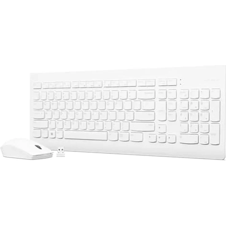 Lenovo 510 Wireless Combo (US) (Eng. Int., Kabellos), Tastatur, Weiss – Bild 1