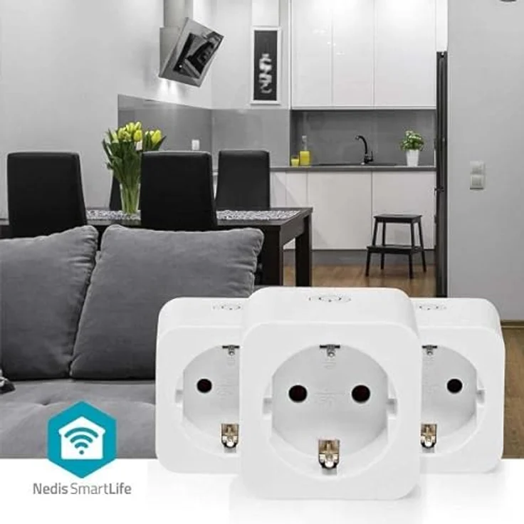NEDIS SmartLife Smart Stecker Wi-Fi | Leistungsmesser | 3680 W | Type F (CEE 7/7) | 0-55 °C | Android™ / IOS | Weiss – Bild 2