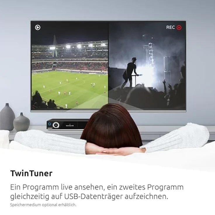 TechniSat DIGIPLUS UHD S2-4K Sat Receiver mit alphanumerischem Display und Twin Tuner (DVB-S/DVB-S2, HEVC, H.265, App Steuerung, PVR Aufnahmefunktion, WLAN, LAN, CI+, USB, OLED) schwarz – Bild 4