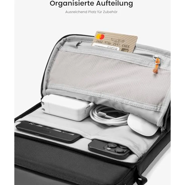 tomtoc 360° Laptop Tasche Hülle für 16-Zoll MacBook Pro M4/M3/M2/M1 Pro/Max (2019-2024), Premium Stoßfest Rundumschutz, Schwarz – Bild 5