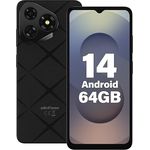 Ulefone Note 19 Android 14 Smartphone Ohne Vertrag 4G, 6GB+64GB/512GB Handy Günstig, Octa Core, 6,52 Zoll HD+, 8MP, 5000mAh - Schwarz