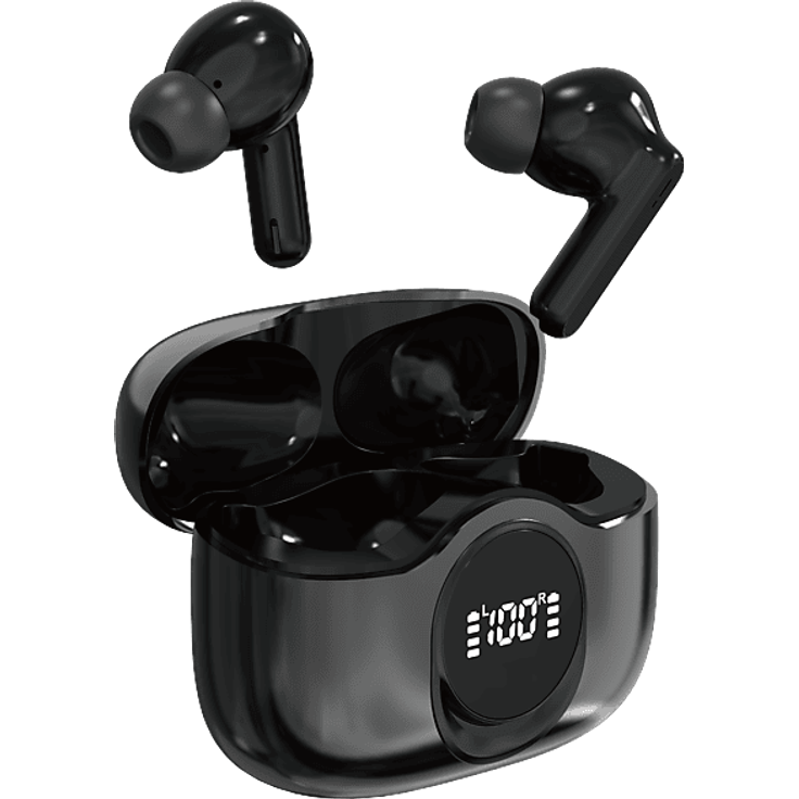 ISY ITW-6000-1-BK, True Wireless In-ear Kopfhörer mit Display, Bluetooth, schwarz