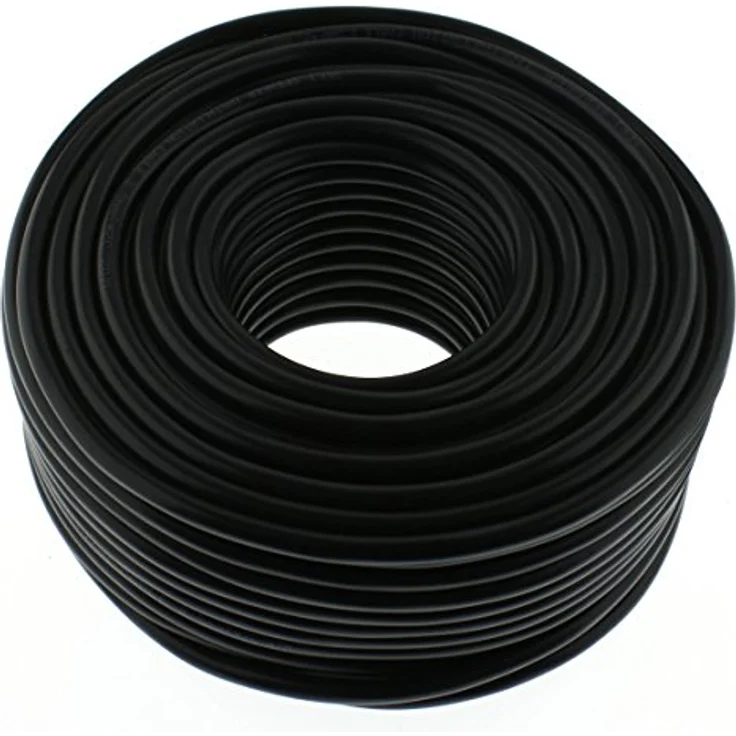 Lautsprecherkabel RUND 2x2,5mm² - schwarz - 50m - CCA - PA Installationskabel - Audiokabel - Boxenkabel – Bild 2