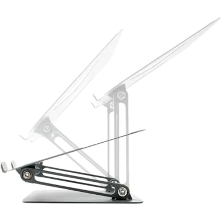 InnovaGoods® Faltbarer und Verstellbarer Laptop-Ständer, höhen- und neigungsverstellbar, rutschfest, für 10"-18" Laptops, Kohlenstoffstahl, ideal für Büro und Telearbeit – Bild 2