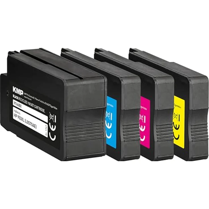 KMP Tinten-Multipack H166VX, 4 Farben (schwarz, cyan, magenta, gelb) für ca. 2000 Seiten, ersetzt HP 953 XL – Bild 3