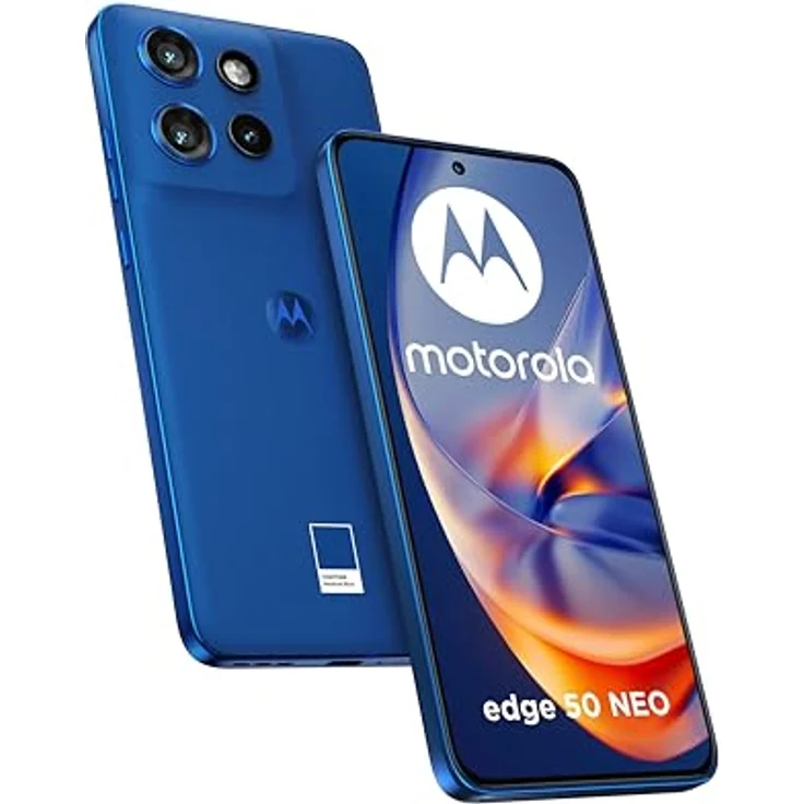 Motorola Edge 50 Neo (8/256GB, Sony LYTIA™ 700C Kamera, 6.36" POLED 120Hz Display, IP68, MediaTek MTK 24M, 4310mAh Akku, 68W Ladung, Android 14) in PANTONE Nautical Blue – Bild 1