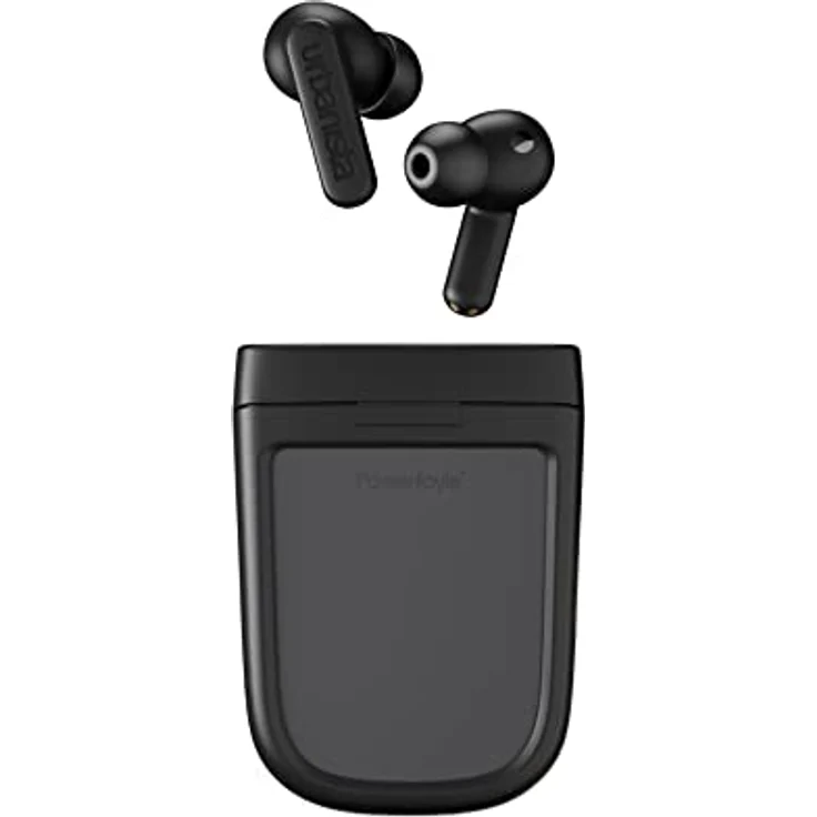 Urbanista Phoenix Solar Powered In Ear Bluetooth Kopfhörer Noise Cancelling, Hybrid ANC, Unendliche Spielzeit, Multipoint Earbuds, Ladecase kabellos und selbstaufladend mit Licht, Mitternachtsschwarz – Bild 1