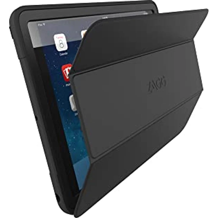 ZAGG Rugged Messenger Protective Case für iPad 10.2 Zoll, strapazierfähig, stoßfest, Portfolio, Schwarz – Bild 1