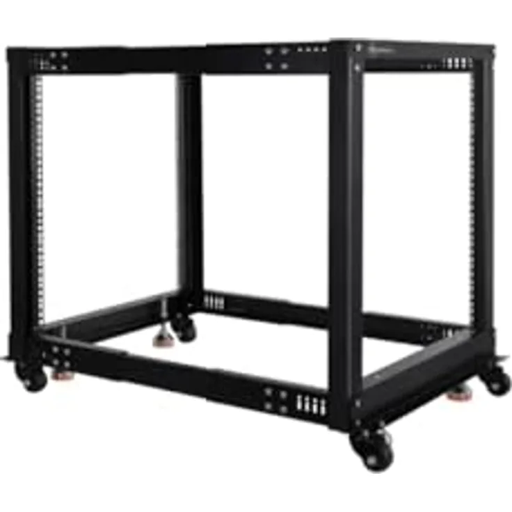 Alphacool 13735 ES 19" Open Frame Serverrack 12HE Verstellbare Tiefe Server Rack